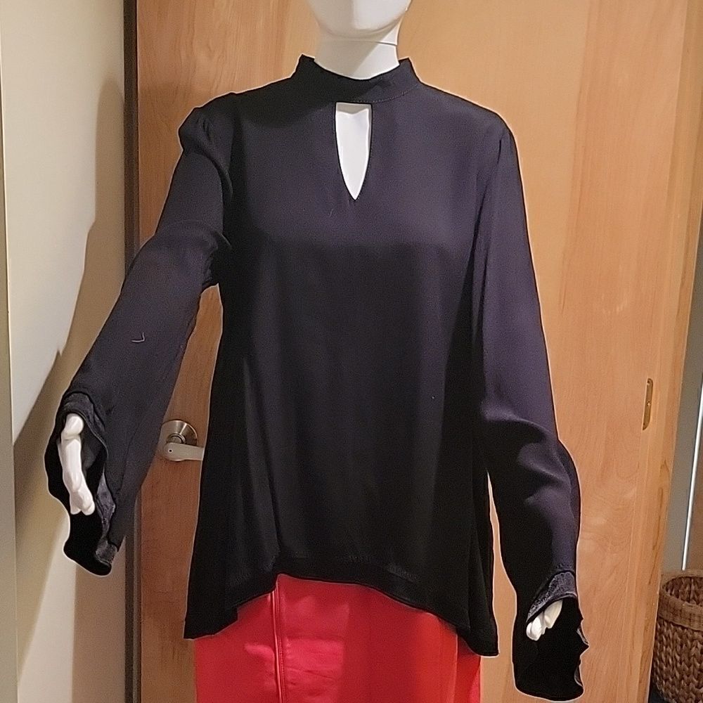 NWT Alberto Mikali long sleeve choker collar tunic
